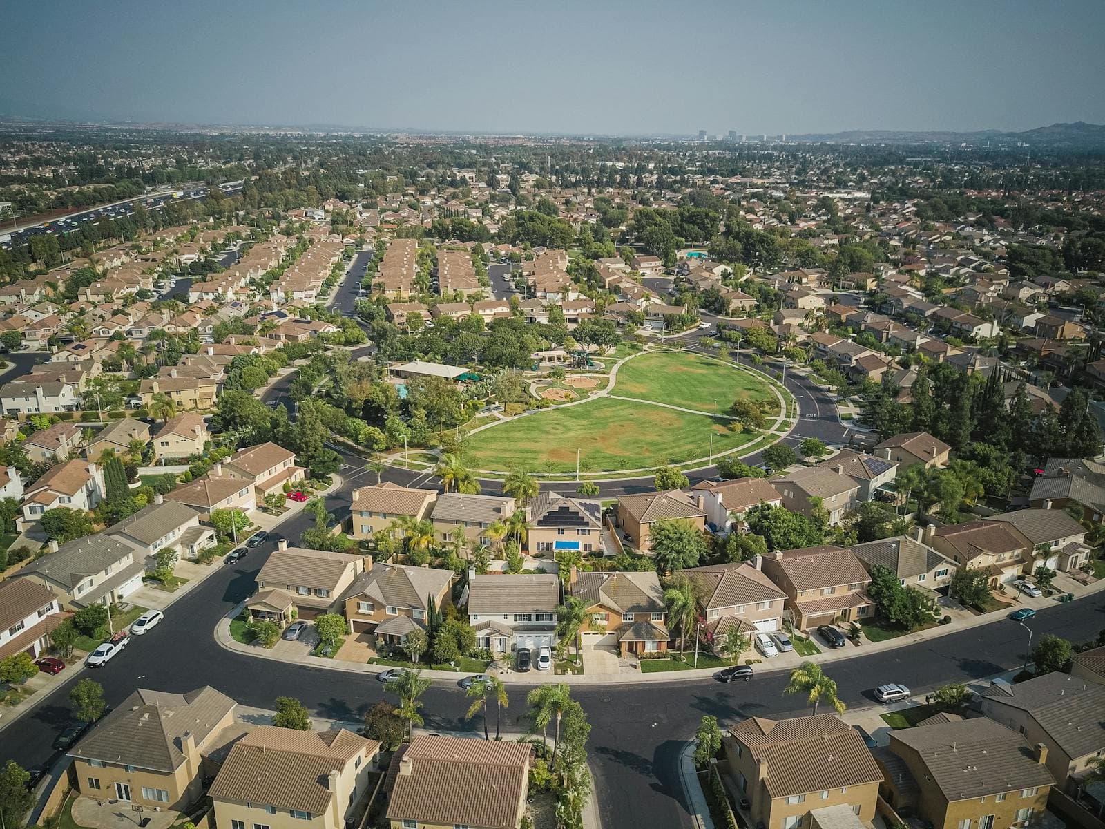 Pflugerville, Texas suburban neighborhood after a storm